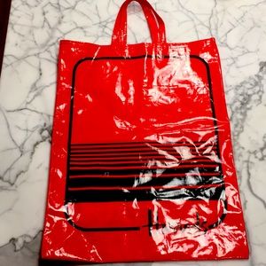 HARRODS Vintage bright red and black Shopping Bag. 1983. Rare and collectible
